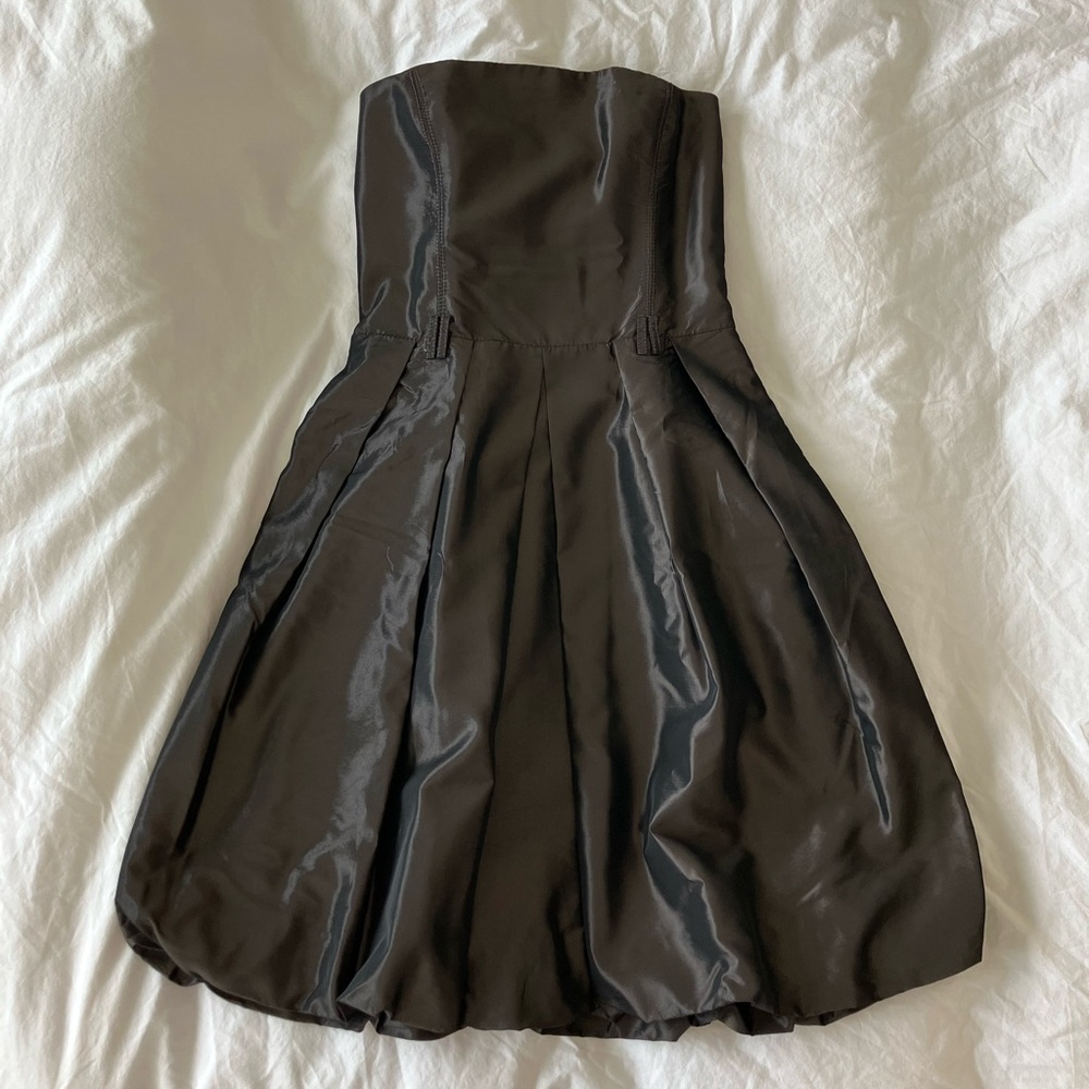Zara Women Strapless dress, Dark Chocolate, size M